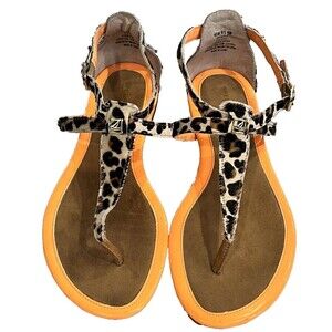Sperry Summerlin Cheetah Print Sandals size 9.5